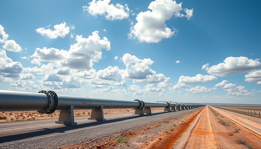 Natural gas pipeline under blue sky symbolizes U.S. pipeline expansion for gas exports