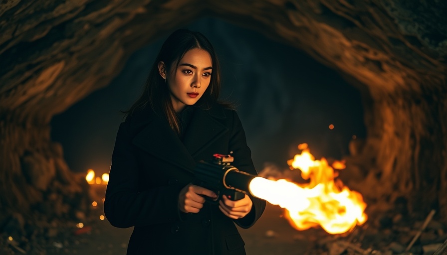 Ballerina Fire Dancer Review: Woman with flamethrower in a dramatic scene.