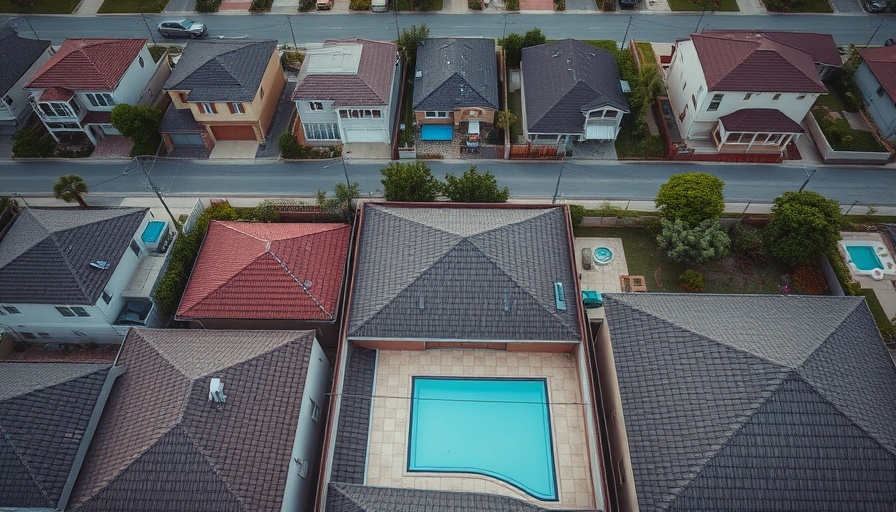 Aerial view showcasing EagleView roof measurements accuracy.
