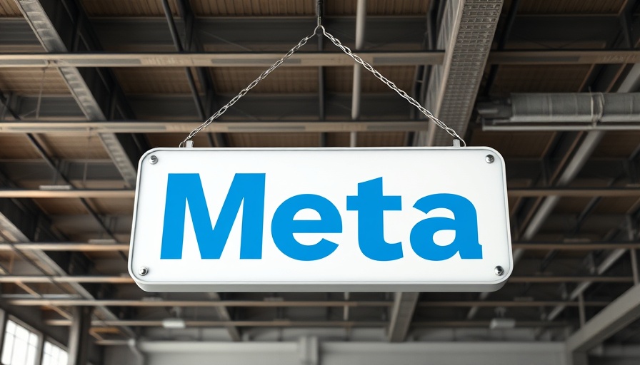 Meta AI App Exposes Personal Chats sign, crisp logo, industrial background.