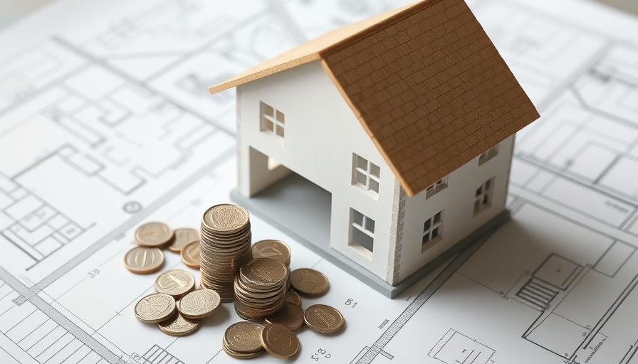 POS financing for roofing contractors represented by model house and coins.