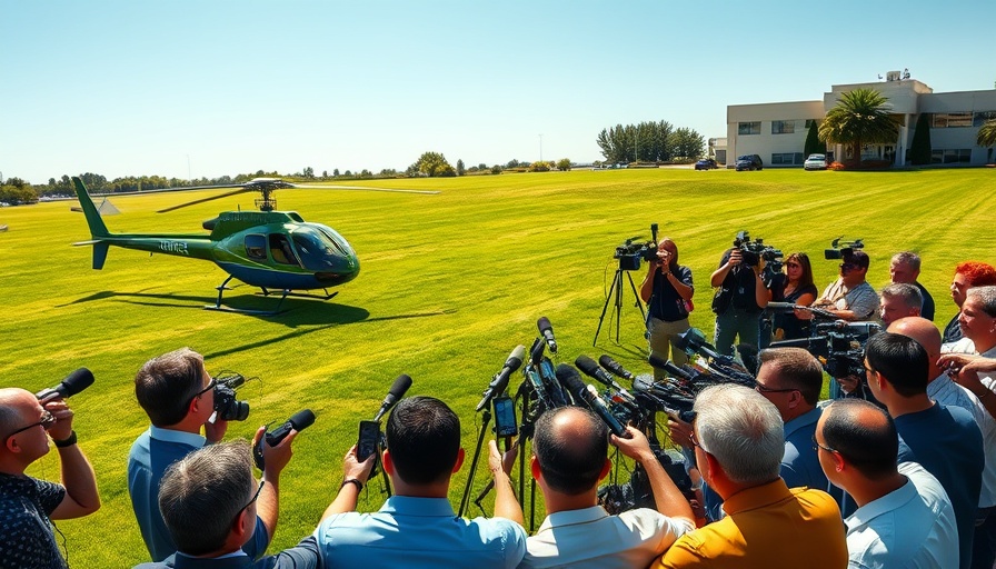 Journalists at outdoor conference discussing streaming news options without cable.
