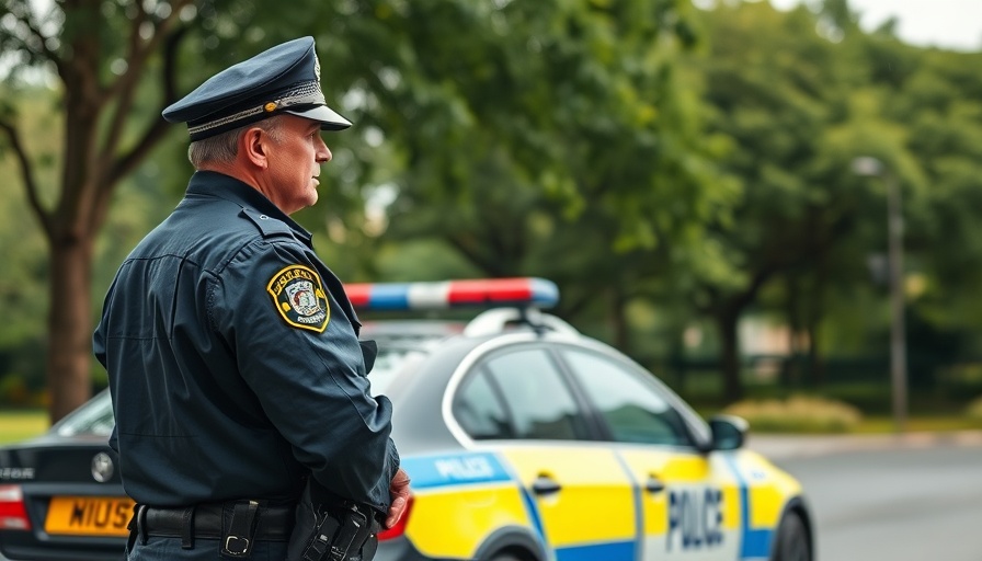 Police officer near vehicle in park, Minnesota Shooting Suspect Political Violence