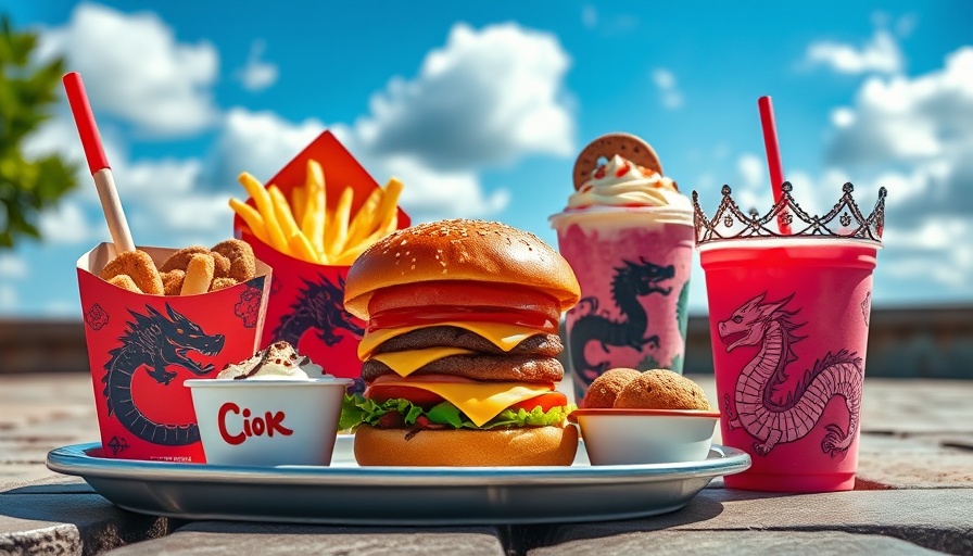How to Train Your Dragon Burger King menu with themed items.