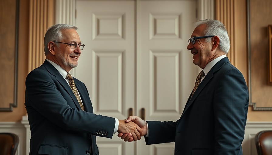 Two leaders shaking hands, nuclear weapons discussion.