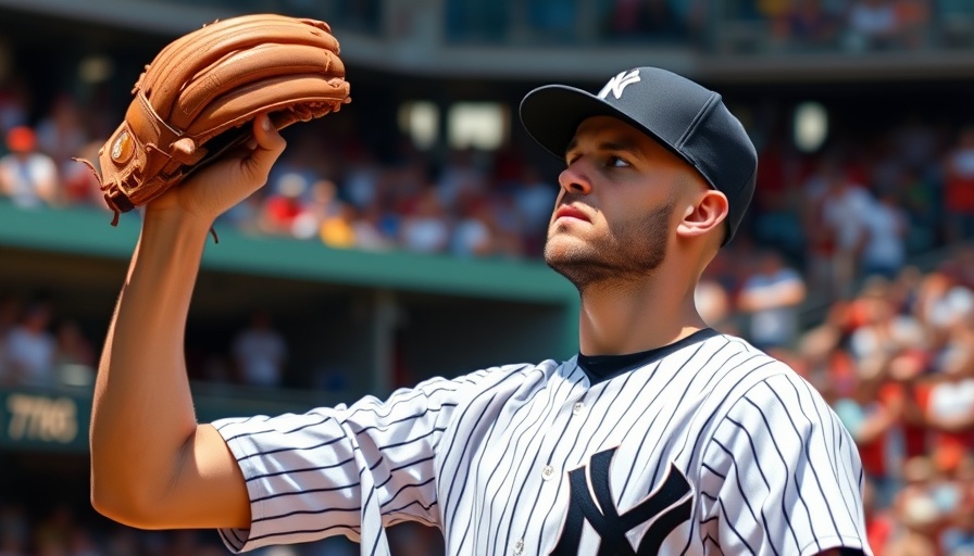 Focused baseball player preparing in stadium, keeping Clarke Schmidt healthy.