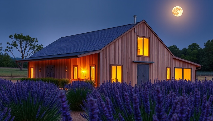 Modern home with NatureClad cladding in Moonlight Anthracite, evening.