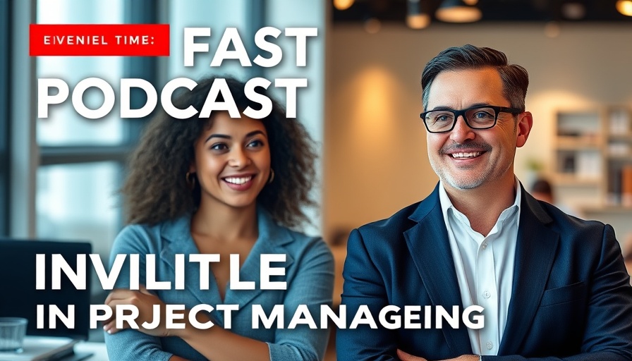 Invisible leadership in project management podcast banner.