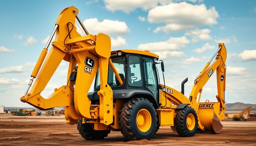 Deere Backhoes with Rear Camera System on a construction site.