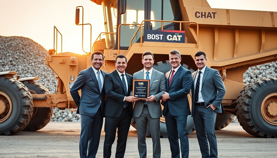 Volvo CE Dealer of the Year 2024 award presentation at construction site.