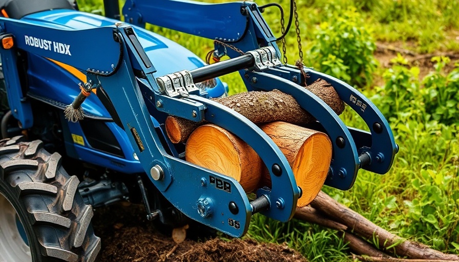 HDX grapples for land clearing holding logs securely.