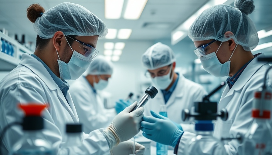 Scientists in cleanroom ensuring safety with advanced IoT equipment.