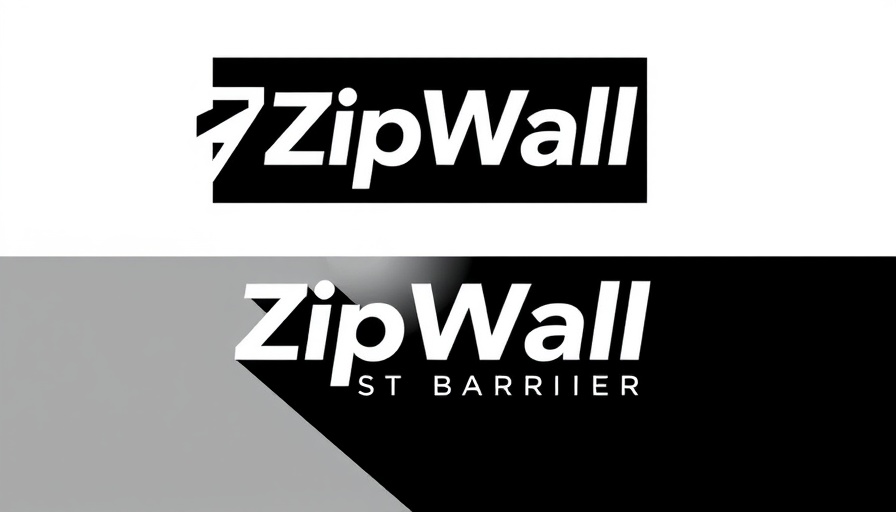 Bold ZipWall logo emphasizing dust barrier system