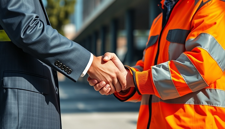 Handshake between builder and professional, symbolizing building product manufacturers stability.