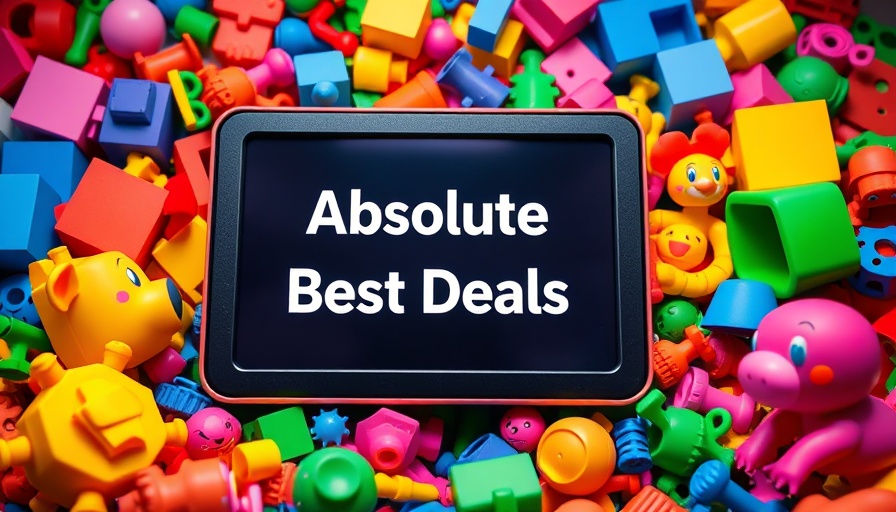 Prime Day Deals vibrant design with colorful toys and text.