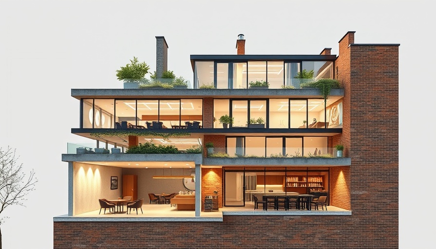 Cross-section of building with next-generation insulation technologies.