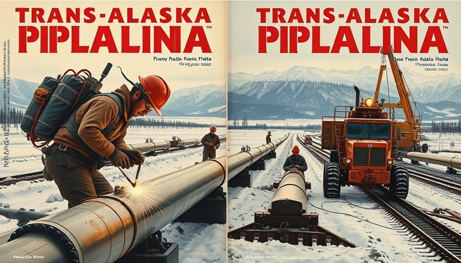 Vintage magazine covers of Trans-Alaska Pipeline construction.