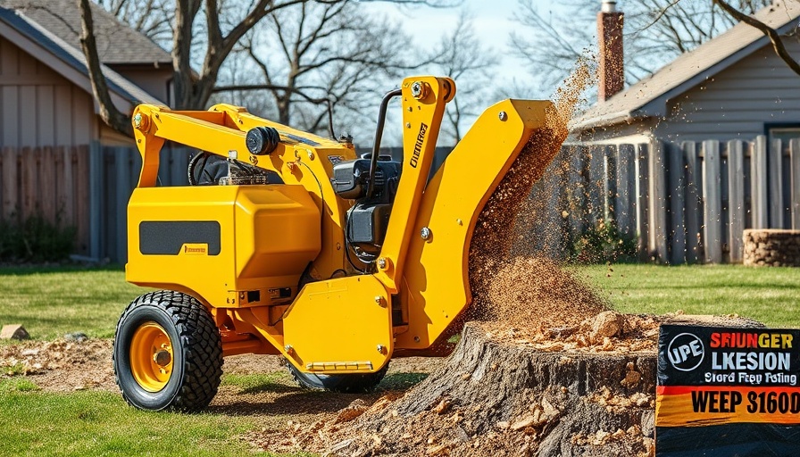 SC402 Stump Cutter demonstrating power and torque in action.