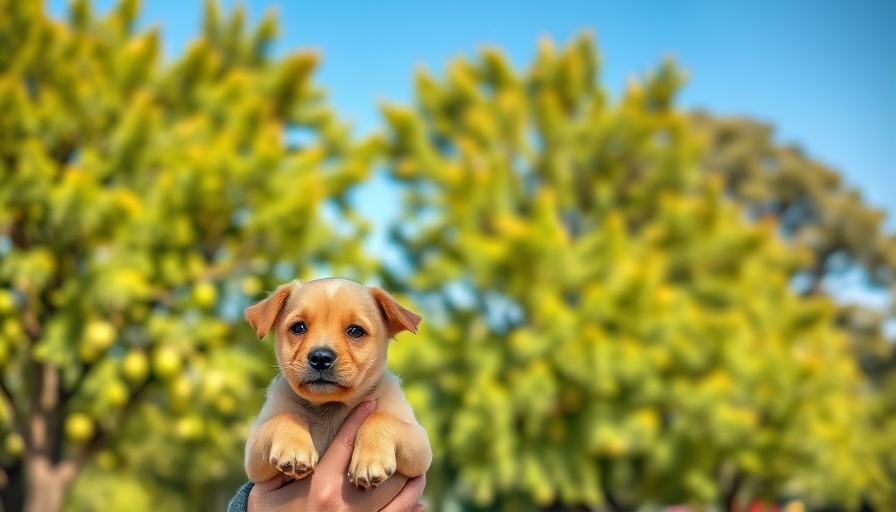 West Meadowbrook community support: man with puppy in a park.