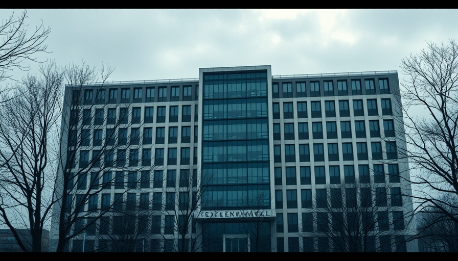 Department of Labor building under cloudy skies.