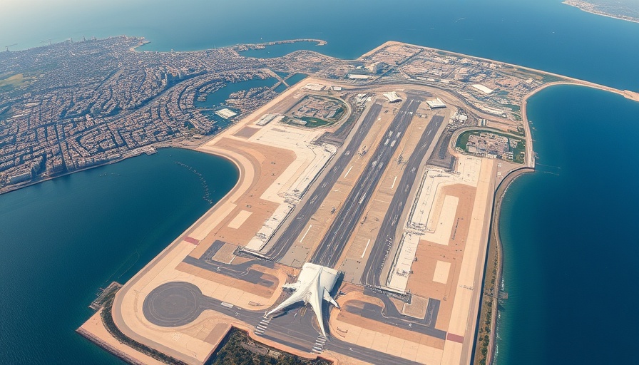 Aerial view of airport showcasing Granite Construction contract wins.