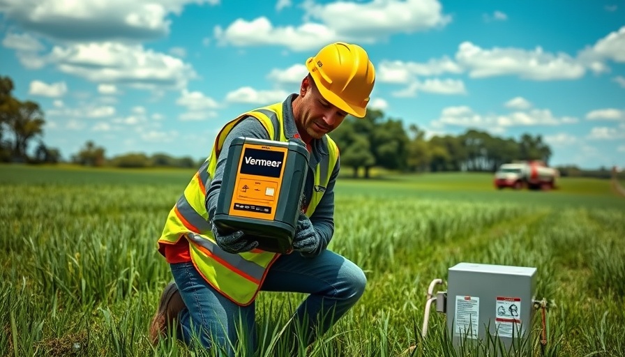 Worker using Vermeer G3+ FLX Utility Locator in field