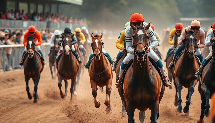 Haskell Stakes horse race showcasing intense competition.