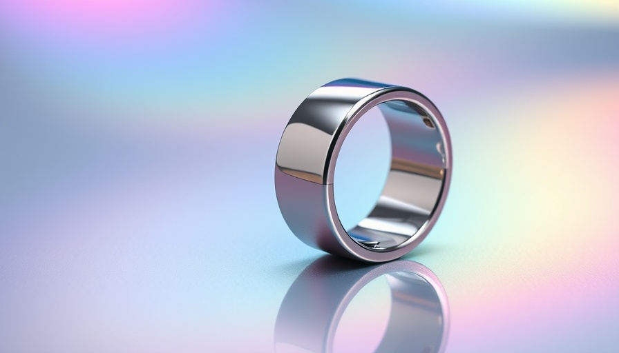 Futuristic smart ring on a colorful background for Best Smart Rings 2025.