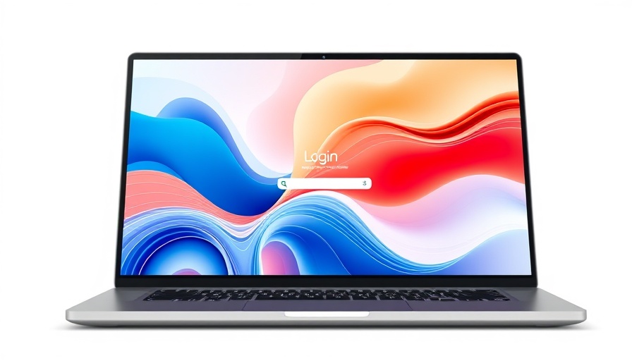 Laptop showcasing new features in macOS Tahoe 26 with vibrant screen.