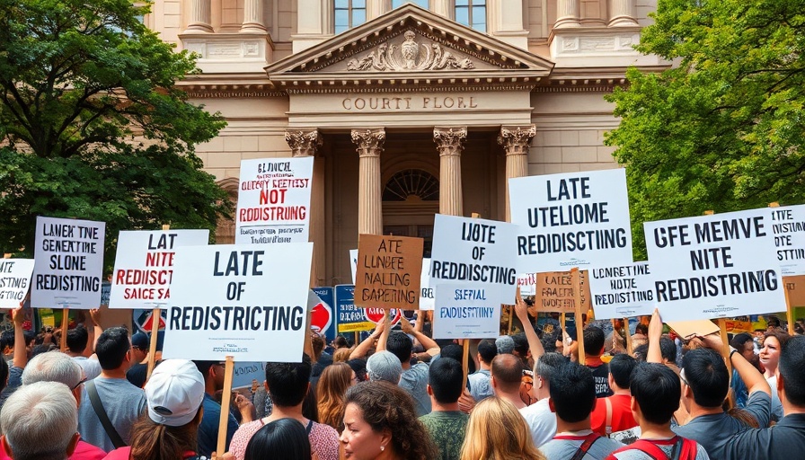 Tarrant County redistricting lawsuit protest outside courthouse