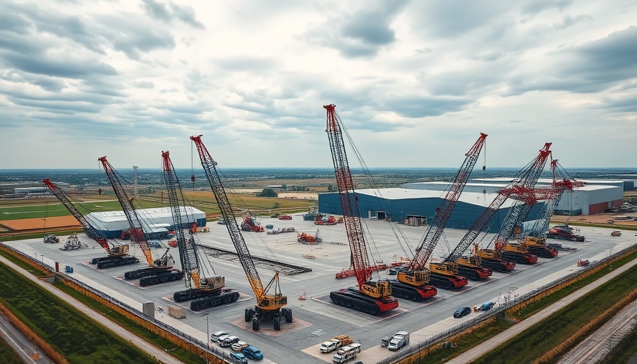 Empire Crane elevates industry standards with diverse crane display.