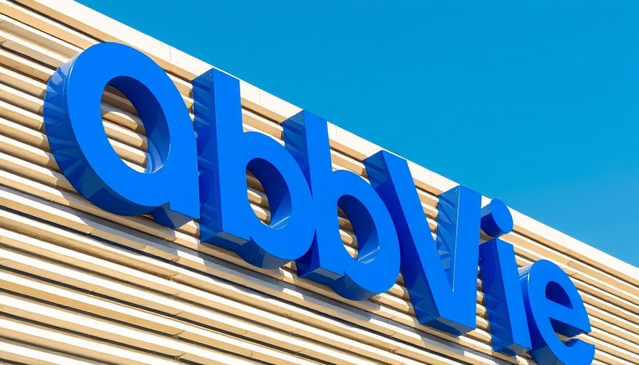 AbbVie manufacturing plant investment facade with logo.