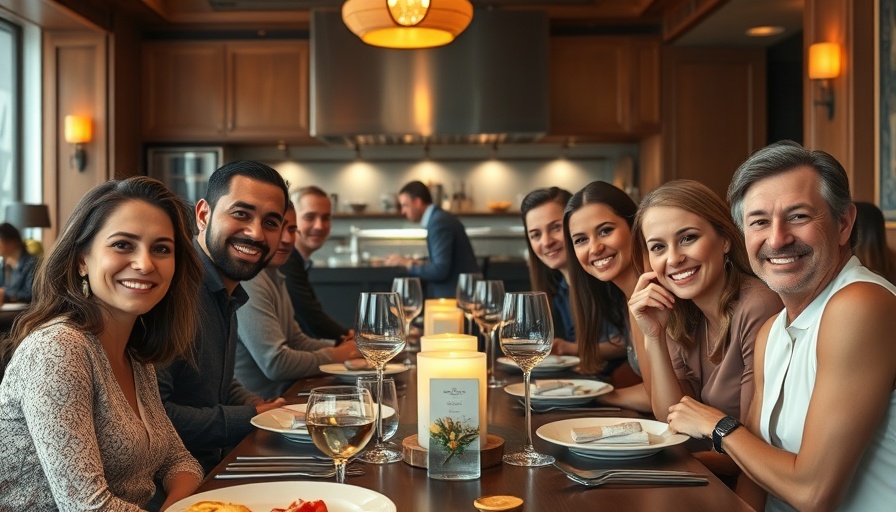 Group enjoying Dallas dining experience in upscale restaurant.