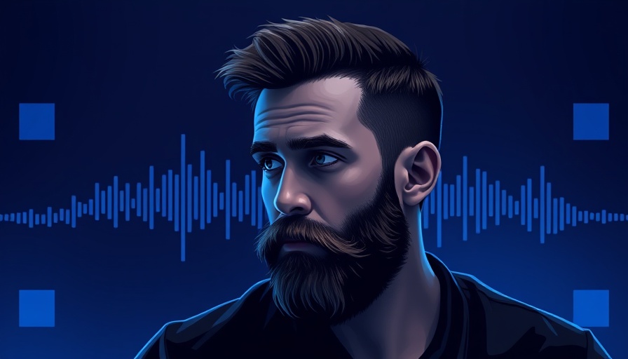 Modern digital artwork of a man with audio design, track bid success and improve win rates.