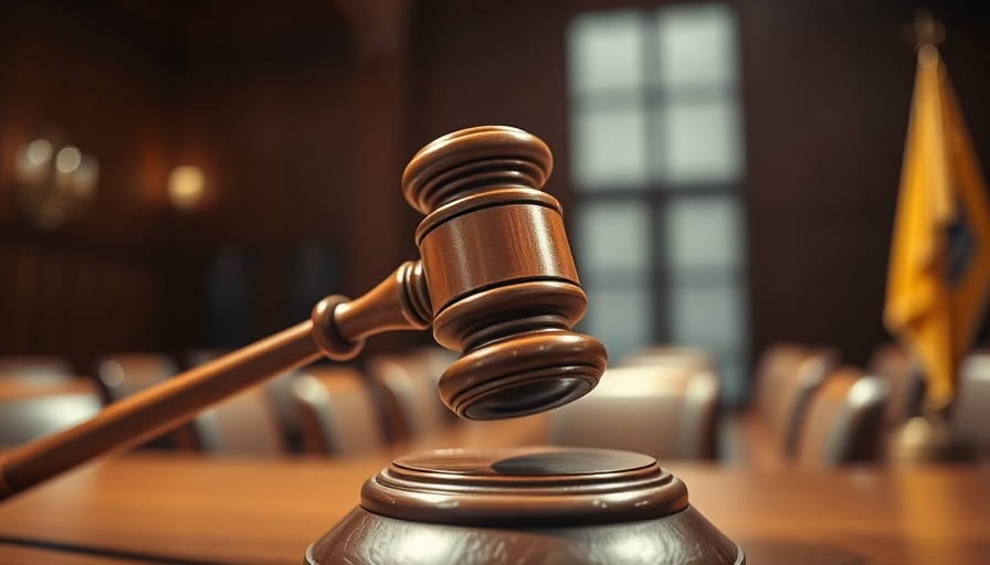 Judge's gavel in courtroom related to Connecticut contractor tax evasion scheme.