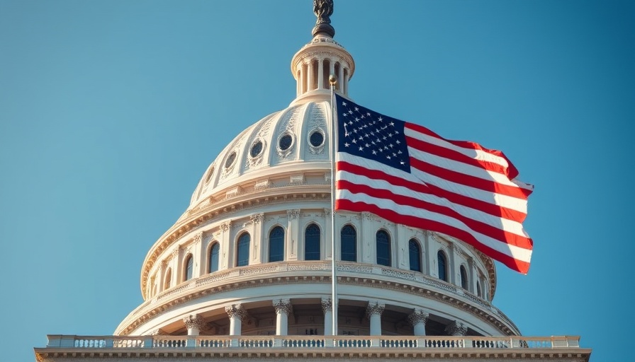 U.S. Capitol dome with flag, symbolizing budget cuts to safety agencies.