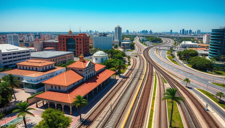 Aerial view of LA Metro infrastructure investment in urban development.