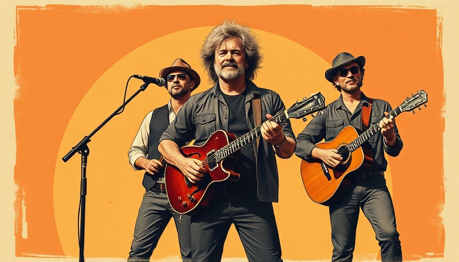 Stylized illustration of Texas Headhunters in concert poster style.
