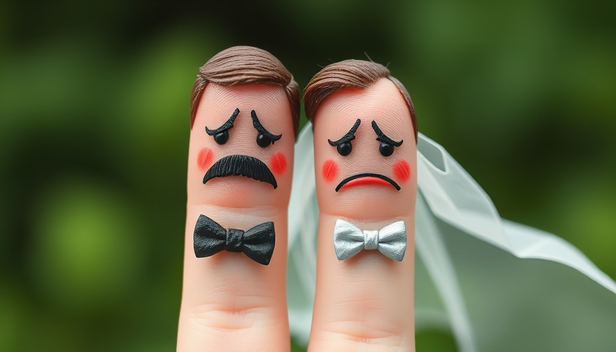 Two fingers as a sad bride and groom, Marriage Lessons for Business Leaders.