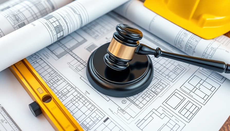 Gavel and construction plans highlighting common construction contract mistakes.