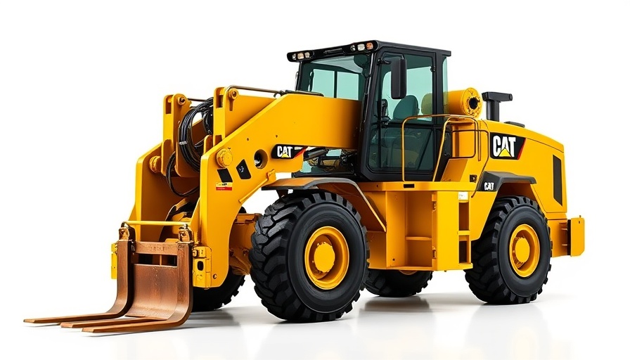 Cat MH3295 Material Handler in a clean studio setup.