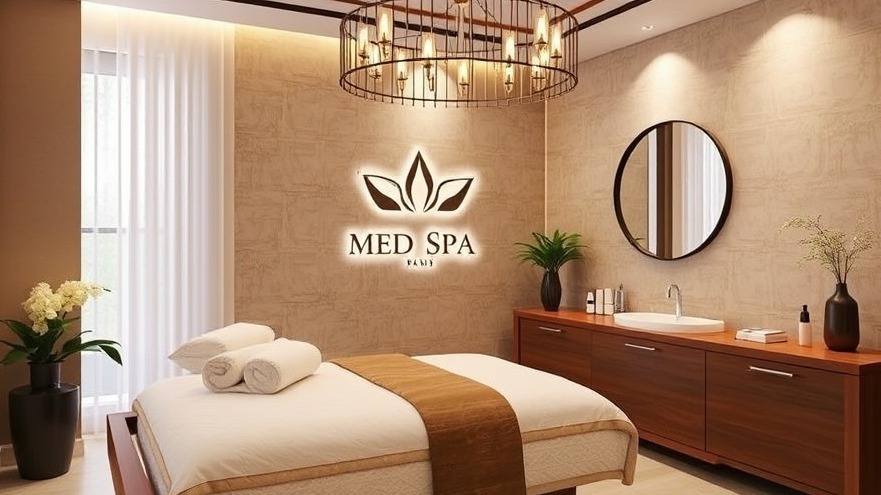 Elegant white spa consulting logo for MedSpa Marketing.