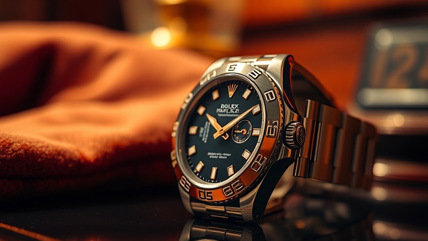 Rolex watch displayed in an elegant setting.