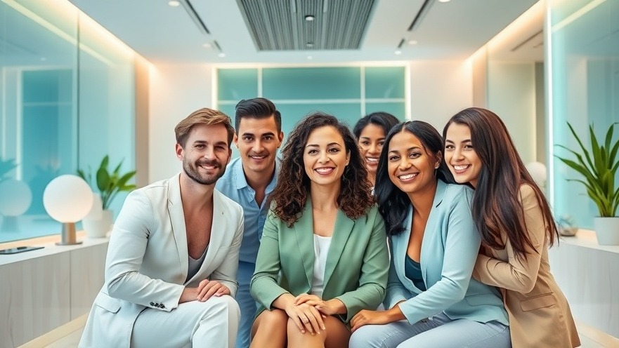 Diverse professionals collaborating in a modern MedSpa, showcasing medspa marketing trends.