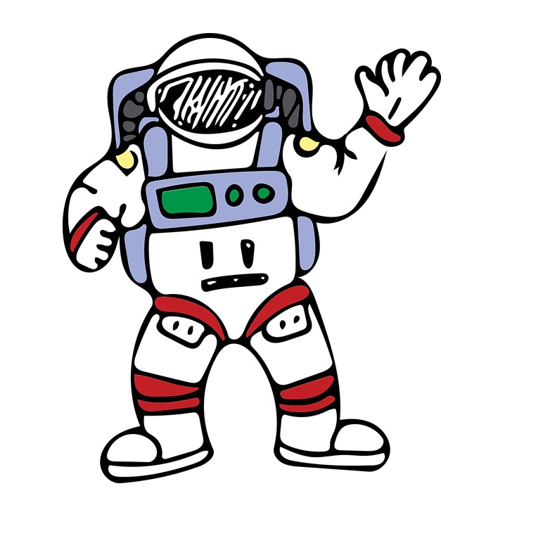 cartoon graphic - astronaut - out of this world