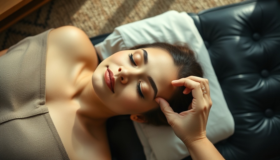 Woman receiving eyebrow treatment, AI branding focus.