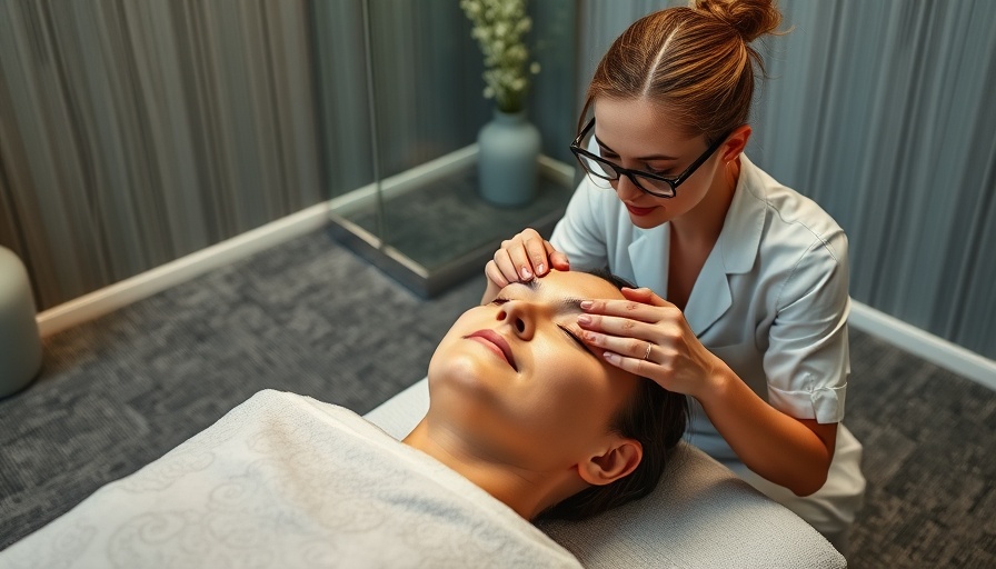 Esthetician business: Facial treatment in modern spa setting.