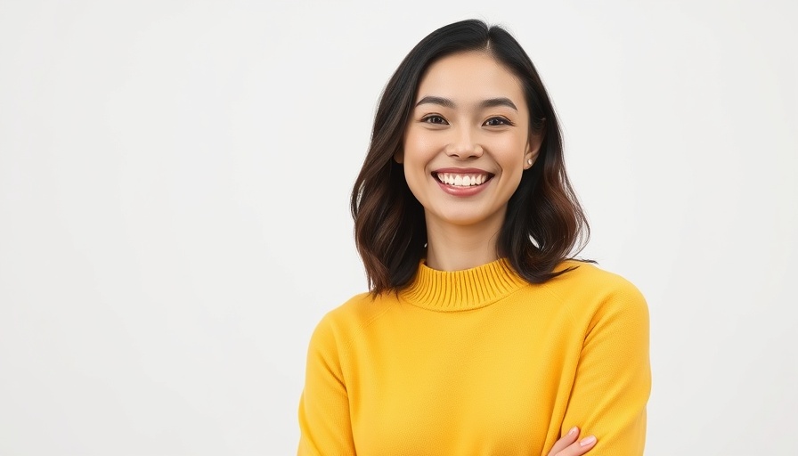 B2B Social Media podcast cover with smiling woman in yellow.