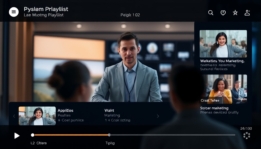 Social Media Marketing video playlist interface with discussions.