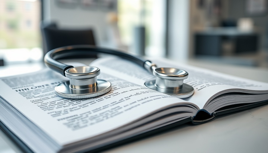 Dermatology journal and stethoscope highlighting Dupilumab treatment.
